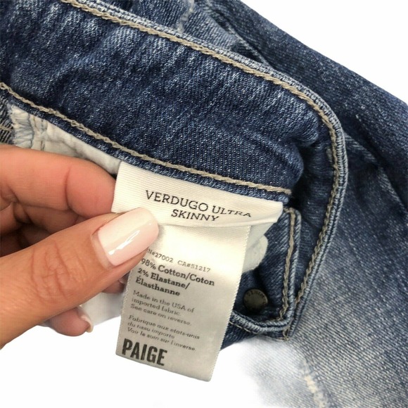 Paige Verdugo Ultra Skinny Distressed Jeans - Picture 5 of 7